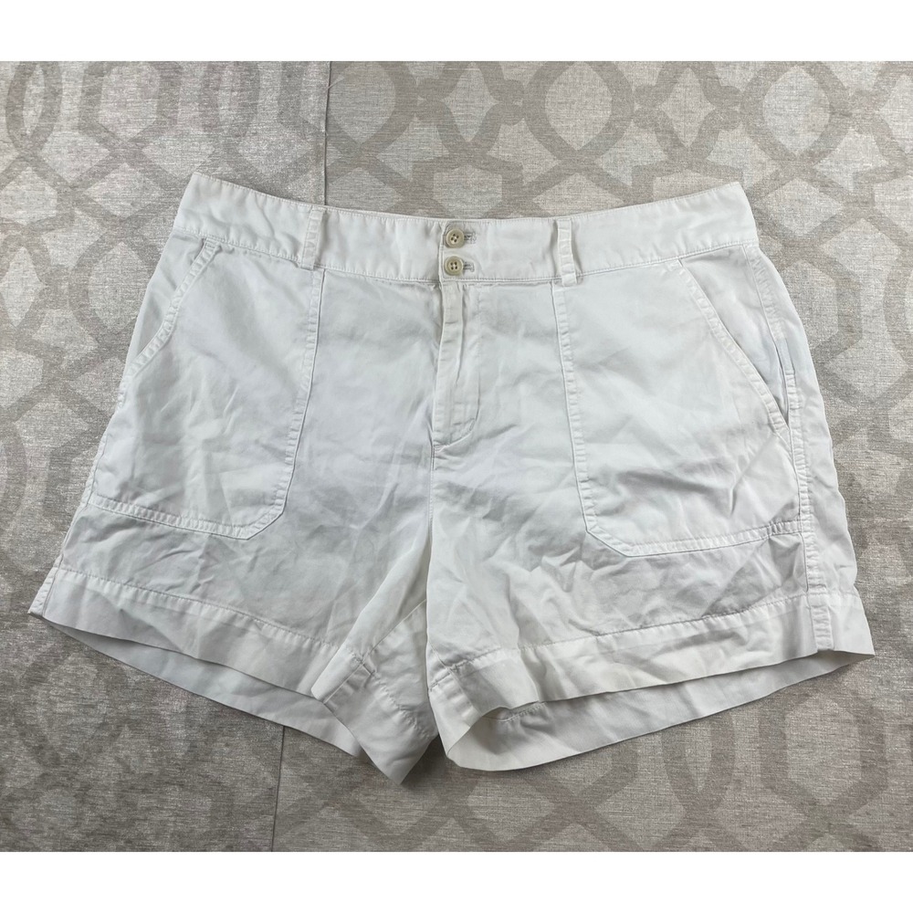 Lauren Ralph Lauren Chino Shorts Womens 10 White Excellent Cotton Summer Casual